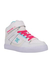 DC Shoes Kinder Sneaker "Pure High-Top Ev", Gr. 13,5weiß, pink, blau, 51.5% Leder, 45.8% Synthetikmaterial, 2.7% Polyester, Schuhe