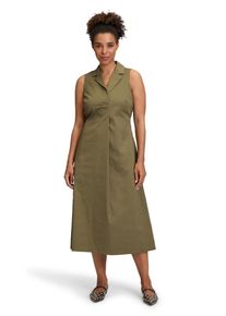Vera Mont Damen Sommerkleid "Vera Mont Sommerkleid mit Reverskragen"perfect khaki, modisch, Gr. 42, Obermaterial: 75% Baumwolle, 22% Polyamid, 3%