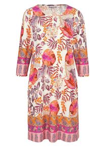 Green Cotton - Jersey-Kleid Emma mit 3/4-Arm, mehrfarbig, Gr. 36 / S - Baumwolle