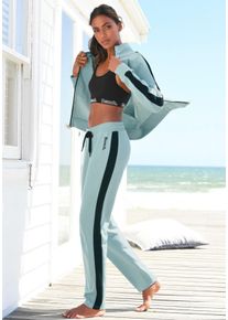 Große Größen Loungehose Gr. 44/46 grün für Damen