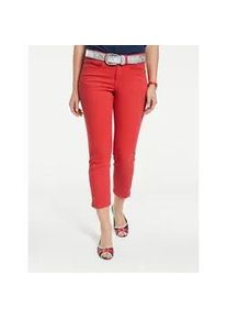 3/4-Hose Heine, Damen, Gr. 24, Kurzgrößen, rosa (hibiskus), 98% Baumwolle, 2% Elasthan, Miedereinsatz:15% Elasthan, 85% Polyamid, unifarben, 7/8-Länge, Hosen