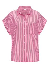 Lascana Damen Hemdblusepink, weiß gestreift, modisch, Gr. 32, gestreift, Web, Obermaterial: 58% Viskose, 28% Baumwolle, 14% Leinen, Blusen, aus