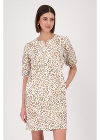 monari Damen Sommerkleid "Kleid Leo allover"camel gemustert, modisch, Gr. 46, gemustert, animal-print, mehrfarbig, Web, Obermaterial: 96% Polyester,