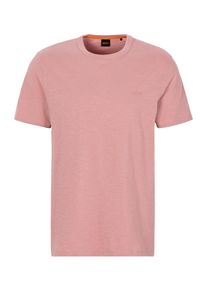 BOSS Orange Herren T-Shirt "Tegood"open pink694, casual, Gr. XXL, unifarben, Single Jersey, Obermaterial: 100% Baumwolle, Shirts, mit