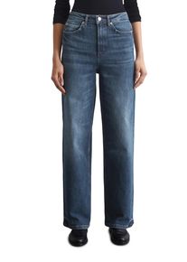 Marc O'Polo MARC O'POLO Damen Weite Jeans "aus Organic-Cotton-Mix-Stretch"striped authentic schwarz wash, casual, Gr. 25, unifarben, Obermaterial: 98% Baumwolle,