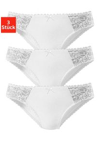 Petite Fleur Jazz-Pants Slips weiß Gr. 32/34 für Damen. Mit Schleife, Spitze. Körpernah. Nachhaltig.