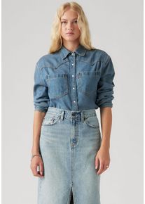 Levi's LEVI'S Damen Jeansbluse "TEODORA WESTERN SHIRT"going steady 7, casual, Gr. S, Denim/Jeans, Obermaterial: 60% Lyocell, 40% Baumwolle, Blusen, mit