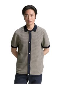 Tom Tailor Herren Strickjackesmall multicolor structure, casual, Gr. XXL, gestreift, Obermaterial: 100% Baumwolle, Strickjacken, mit Streifenmuster