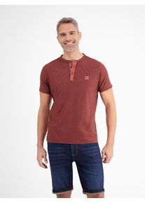 Lerros Herren Henleyshirt "Lerros Herren Serafino-Shirt, gestreift"earth rot, Gr. XL, 100% Baumwolle, Shirts