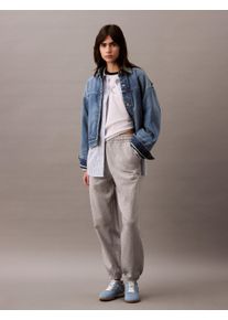 Damen Sweathose "MONOLOGO FRENCH TERRY JOGGER"heroic grau heather, feminin, Gr. XXL, Calvin Klein Jeans, meliert, Jersey, Obermaterial: 86%