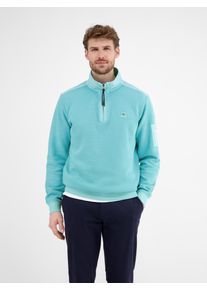 Lerros Herren Sweatshirt "Lerros Sweattroyer in Zig-Zag-Struktur"coastal blau, Gr. M, 100% Baumwolle, Sweatshirts