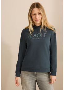 Cecil Damen Sweatshirtslate khaki, casual, Gr. XL, unifarben, Web, 60% Baumwolle, 40% Polyester, Sweatshirts, im soften Baumwoll-Mix