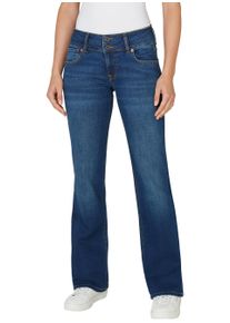 Pepe Jeans Damen Gerade Jeans "STRAIGHT JEANS LW"used blau medium, casual, Gr. 27, Denim/Jeans, Obermaterial: 94% Baumwolle, 5% Polyester, 1%