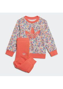 Kinder Trainingsanzug "CREW SET"cloud weiß, multicolor, sportlich, Gr. 98, adidas originals, Obermaterial: 70% Baumwolle, 30% Polyester, Sportanzüge