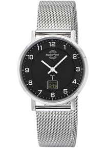 MASTER TIME Damen Funkuhr "Advanced"silberfarben, schwarz, Armbanduhren, Armbanduhr, Quarzuhr, Damenuhr, Datum