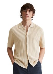 Marc O'Polo Herren Kurzarmhemd "mit durchgehender Knopfleiste"natural ecru, Gr. XL, MARC O'POLO DENIM, unifarben, Obermaterial: 100% Baumwolle, Hemden