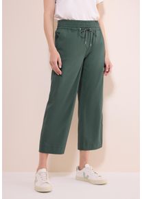 Cecil Damen 7/8-Hose "Style Neele"schwarz balmy khaki, casual, Gr. XXL, unifarben, Web, Obermaterial: 66% Baumwolle, 30% Polyester, 4% Elasthan,
