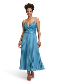 Vera Mont Damen Abendkleid "Vera Mont Abendkleid mit Stickerei"shiny blaustone, festlich, Gr. 34, Obermaterial: 100% Polyester. Besatz: 100%