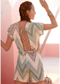 Lascana Kurzoverall mehrfarbig Gr. 34 für Damen. Mit Rundhals. Figurumspielend. Nachhaltig.
