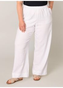 Damen Leinenhose "Yula"natural weiß, casual, Gr. 46, Base Level Curvy, Web, Obermaterial: 55% Leinen, 45% Viskose, Hosen
