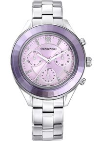 Swarovski Damen Chronograph "OCTEA LUX SPORT 37 mm"silberfarben, Armbanduhren, Quarz,Armbanduhr,Damenuhr,Swiss Made,Swarovski-Kristalle,Stoppfunktion