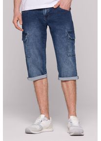 CAMP DAVID Herren Jeansshortsdunkelblau random jogg, casual, Gr. 38, Abriebeffekte, Material: 68% Baumwolle, 16% Polyester, 14% Lyocell, 2% Elasthan,
