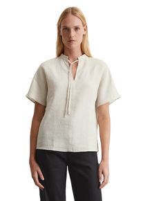 Marc O'Polo MARC O'POLO Damen Kurzarmbluse "aus leichter Qualität"silky stone, elegant, Gr. 44, unifarben, Obermaterial: 100% Leinen, Blusen