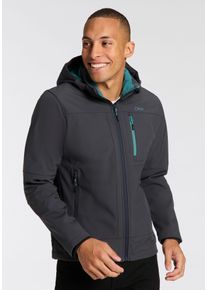 CMP Herren Softshelljackeantracite, li, sportlich, Gr. 58, Softshell, Obermaterial: 90% Polyester, 10% Elasthan, Jacken, Wasserabweisend & Winddicht