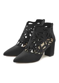 Lascana High-Heel-Stiefelette schwarz Gr. 36 für Damen. Mit Spitze