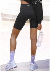 Copenhagen Studios Radlerhose schwarz Gr. L (44/46) für Damen. Mit Logodruck. Figurbetont