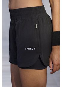 Copenhagen Studios Funktionsshorts schwarz Gr. L (44/46) für Damen. Mit Logodruck. Körpernah
