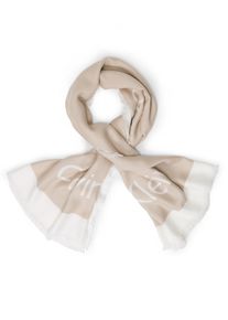 Calvin Klein Damen Modeschal "BOLD LOGO CONTRAST SCARF"chateau, casual, kontrastfarbene Details, unifarben, Web, Kunstfaser, Modetücher