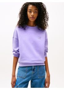 Tommy Jeans Damen Sweatshirt "TJW BXY BADGE CREW"ophelia lila, casual, Gr. M, unifarben, Sweatware, Obermaterial: 100% Baumwolle, Sweatshirts, mit
