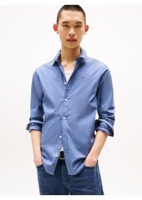 Tommy Jeans Herren Langarmhemd "Sabim Stretch Hemd Shirt"blau moment, casual, Gr. XL, unifarben, Web, Obermaterial: 97% Baumwolle, 3% Elasthan,
