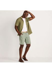 LANDS' END Chino-Shorts mit Textur und G&uuml;rtel, Herren,  Gr&uuml;n, Baumwolle/Lyocell (Viskose)/Baumwoll-Mischung, by Lands' End