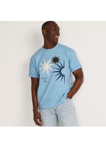 LANDS' END T-Shirt mit Grafik-Applikation, Herren,  Blau, Baumwolle, by Lands' End