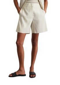 Marc O'Polo MARC O'POLO Damen Shorts "aus Leinen-Viskose-Stretch"silky stone, casual, Gr. 42, unifarben, Obermaterial: 55% Leinen, 42% Viskose, 3% Elasthan, Hosen