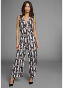 Laura Scott Damen Jumpsuitschwarz, weiß, rosa, zickzack, feminin, Gr. 34, mehrfarbig, Jersey, Obermaterial: 95% Polyester, 5% Elasthan, Overalls,