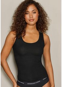 Copenhagen Studios Achseltop 'mit hochwertiger Logostickerei' schwarz Gr. M (38) für Damen. Tiefer Rundhals und Logostickerei. Bequem. Nachhaltig.
