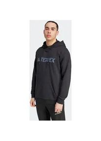 Kapuzensweatshirt Adidas TERREX ""MT L LOGO HD"", Herren, Gr. XXL, schwarz, Obermaterial: 70% Baumwolle, 30% Polyester, sportlich, Sweatshirts