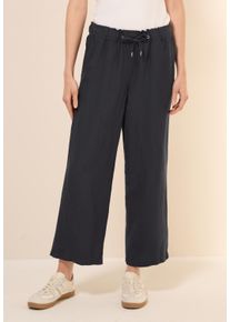 Cecil Damen Stoffhosevolcanic grau, casual, Gr. XXL, unifarben, Stoff, 55% Leinen, 45% Viskose, Hosen, mit Elastikbund