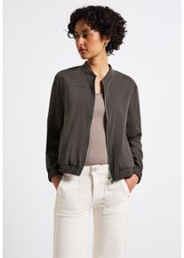 Street One Damen Jackenblazernomad braun, casual, Gr. 42, unifarben, Web, Obermaterial: 66% Baumwolle, 30% Polyester, 4% Elasthan, Blazer, mit