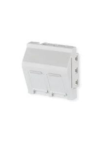 Metz CONNECT Keystone Anschlussdose 45x45 mm, 2 Port unbestückt, reinweiß RAL 9010
