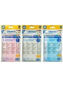 240 Lifemed Kinder-Mundschutz 3-lagig 9,5 cm x 14,5 cm farbig sortiert mit Nasenbügel