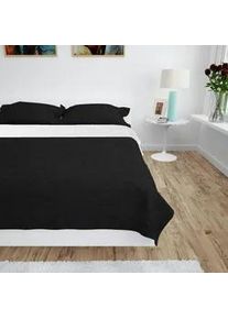 vidaXL Zweiseitige Tagesdecke Gesteppt 170 x 210 cm Schwarz und Weiß