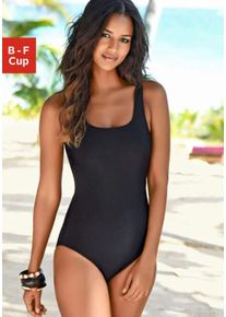 sheego Große Größen Badeanzug, schwarz, Größe 36B - Damen