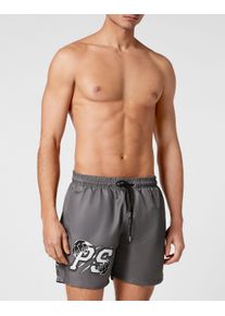 Plein Sport Herren Badehose "Badehose"10, grau, Gr. L, Obermaterial: 100% Polyester, Badehosen