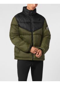 Plein Sport Herren Daunenjacke "Daunenjacke"0265, schwarz, military, Gr. XS, Obermaterial: 100% Nylon; Futter: 100% Nylon; Füllung: 100% Polyester,
