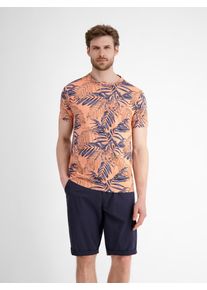 Lerros Herren T-Shirt "Lerros Herren T-Shirt, sommerlich floral bedruckt"pale papaya, Gr. M, 100% Baumwolle, Shirts