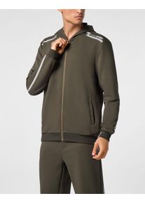 Plein Sport Herren Kapuzensweatjacke "Sweatjacke mit Kapuze"65, military, Gr. 5XL, Obermaterial: 95% Polyester, 5% Elasthan, Sweatjacken